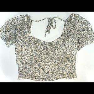 American eagle floral crop top